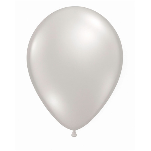 Metallic Pearl 28cm Balloons White Image